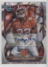 2022 Bowman U Chrome Prospect Lava Refractor /199 Trenton Simpson #45 Auto 15qg