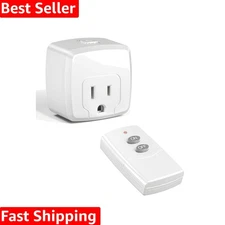 Wireless Remote Control Outlet with 100FT Range - 15A Eco-Friendly Switch