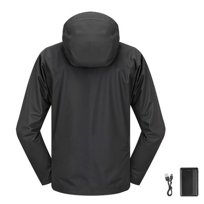 Uimoso Heated Men's Jacket with 7.4V Battery Pack Winter Soft Shell XXXL