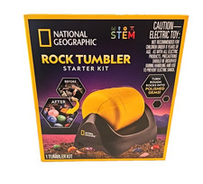 National Geographic Starter Rock Tumbler Kit 9 Gemstones 4 Grits New Damaged Box