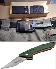 Elk Ridge Hinterland Fixed Knife Scout Carry 8Cr13MoV Full Tang ER-HLFIX002