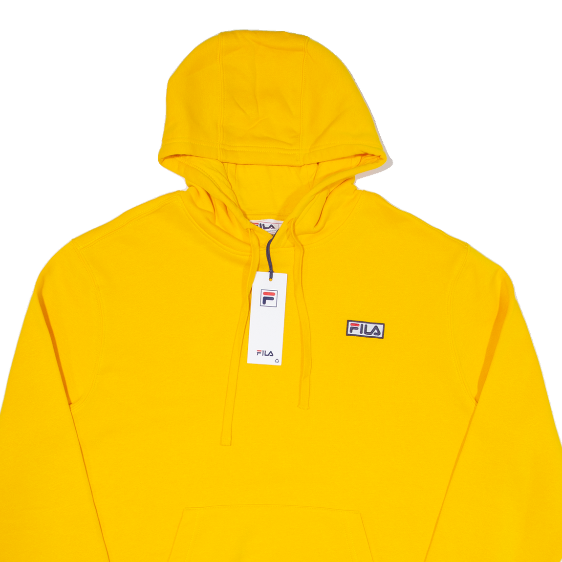 FILA Felpa con Cappuccio Uomo Giallo L