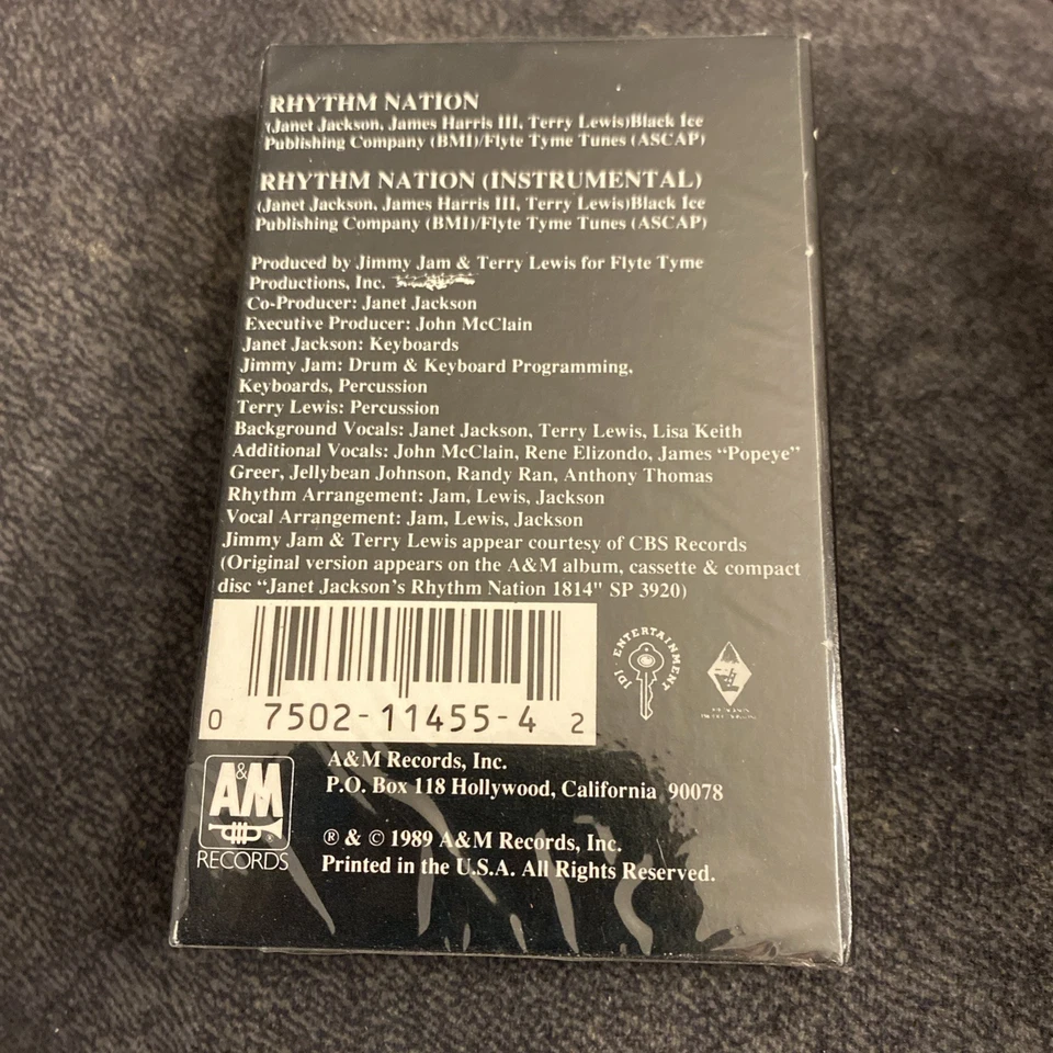 Janet Jackson Rhythm Nation Cassette Single  New Sealed - Image 2 of 2
