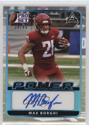 2021 Leaf Pro Set Power Base Platinum Spectrum Foil 24/99 Max Borghi Auto 12dh