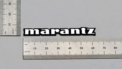 Marantz Speaker Turntable 63mm Badge Logo Emblem Premium Silver With Adhesive 