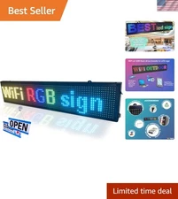 Multi-Function 40" x 8" LED Advertising Display with WiFi - Indoor & Outdoor Use