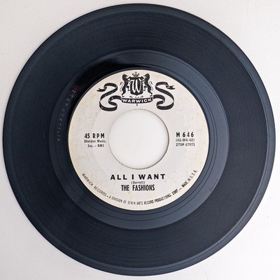The Fashions   All I Want / Dearest One - Promo - 45 RPM - 7'' - VG+