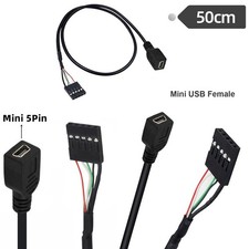 10x Mini USB 5 Pin Female to Dupont 5Pin Female Header Motherboard Adapter Cable