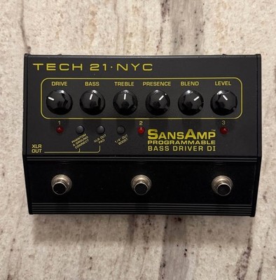 Tech 21 SansAmp 3-Channel Programmable Bass Pre-Amp DI