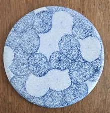 1977 Fitz & Floyd Katsura Hana Porcelain Trivet Blue White & Vintage Japan 9"