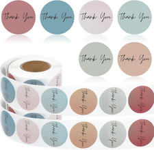 1000 Stück Aufkleber Danke, 25Mm Rolle Runde Thermo Etiketten Selbstklebende Dru
