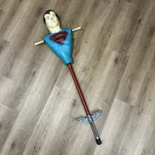 RARE 1977 DC Comics Superman SuperHopper Pogo Stick Toy - Still Works!