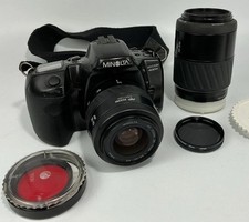 Minolta Maxxum 400si 35mm SLR film Camera Not Tested Bundle2 Zoom Lenses/filters