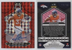 2024 Panini Mosaic Rookies Red Prizm Auto /199 Audric Estime #392 Rookie RC