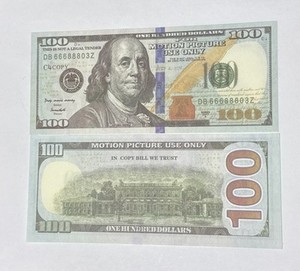 $100 Bills X2 Prop Replica Money for Movies, Parties, Tik Tok, Instagram