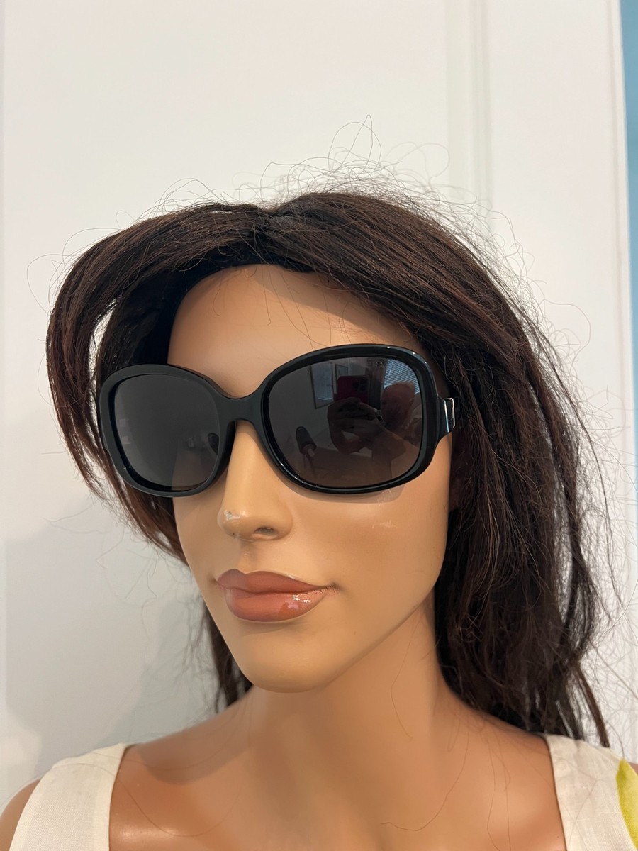 LKNW PRADA Signature SPR 17N Polarized Sunglasses Black Round