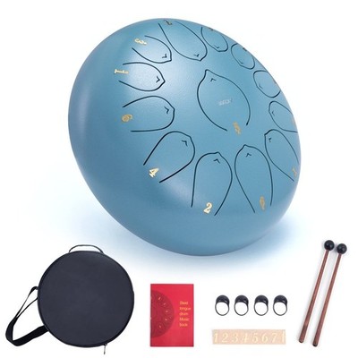 13 Töne C-Dur Steel Tongue Drum Zungen Trommel 12'' Stahlzungen Trommel Handpan