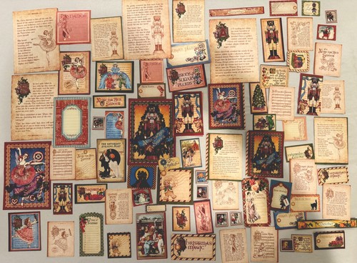 Graphic 45 Nutcracker Christmas Ephemera Lot 90 Pc Junk Journal Scrapbooking
