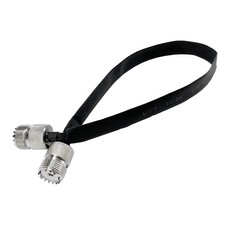 New Window/Door Pass Through Flat RF Coaxial Cable UHF Female 12-Inch 50 Ohms