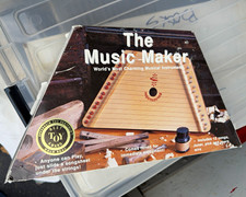 The Music Maker Chord Zither Natural Wood w/ Songs, Tuner, Pick, Spare Wire