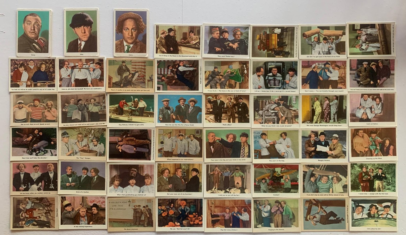 The Three Stooges White Back Vintage Card Set  96 cards 1959 Fleer
