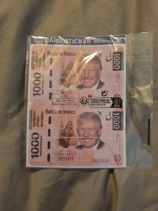 2pk Mexico Bank Trump Theme Debit/Credit Card Cover Sticker FULL STICKER