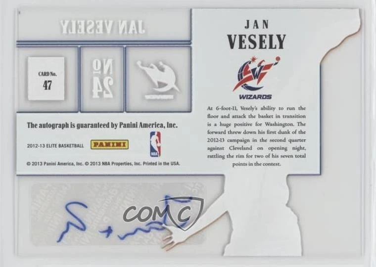 2012-13 Elite Rookie Inscriptions Jan Vesely #47 Auto RC - Image 2 of 2