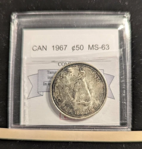 1967  Coin Mart Graded Canadian,  ¢50 Cent, **MS-63**