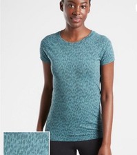 Athleta Women's Momentum Allure Tee Dark Surf Teal Size Large