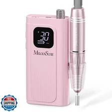 MelodySusie Professional Rechargeable Nail Drill 30000 RPM, Electric Nail Fil