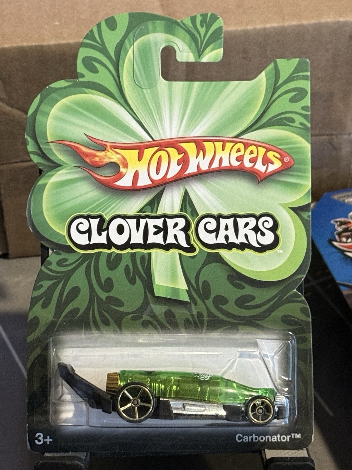 HOT WHEELS 2008 CLOVER CARS GREEN CARBONATOR DIECAST BOTTLE OPENER NEW