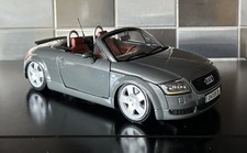 Maisto Audi TT Roadster 1:18 Scale. Grey. Mint Condition lowered air ride look 