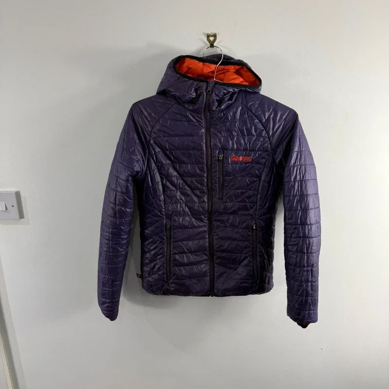 vintage berg primaloft reversible hooded puffer jacket purple orange womens xs image 6