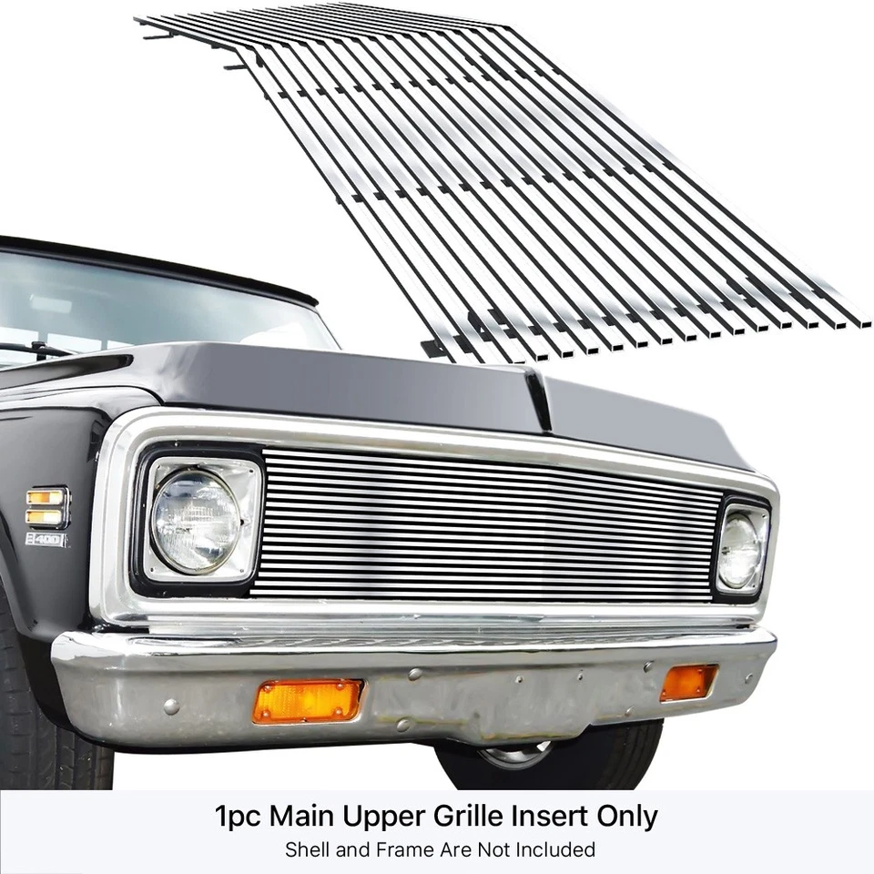 Se adapta a Chevy Blazer 1969-1972 camioneta C/K superior principal acero inoxidable cromo rejilla billet Foto 2 de 4