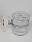 Vintage Pyrex Flameware 4 Cup Glass Coffee Pot Percolator 7754 B-Pot & Lid Only
