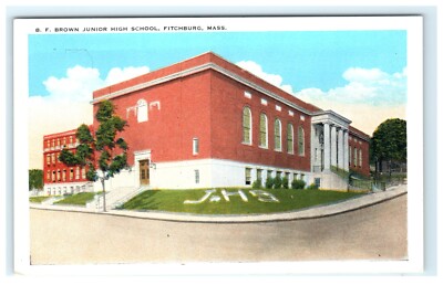 B.F. Brown Junior High School Fitchburg MA Massachusetts Postcard
