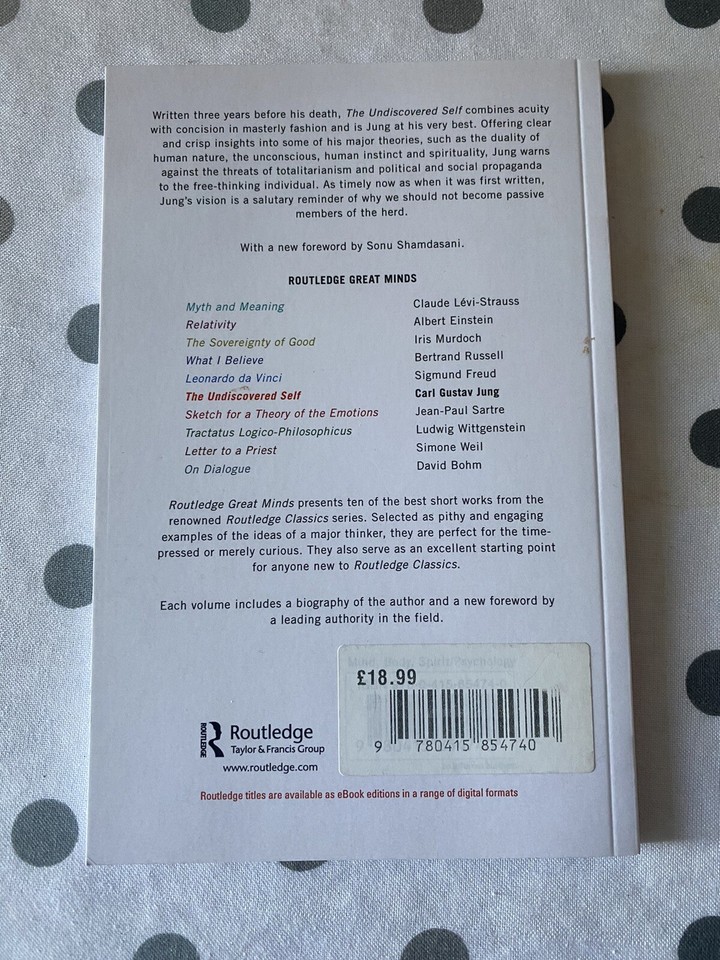 The Undiscovered Self [Paperback] Jung, Carl Gustav 9780415854740 | eBay