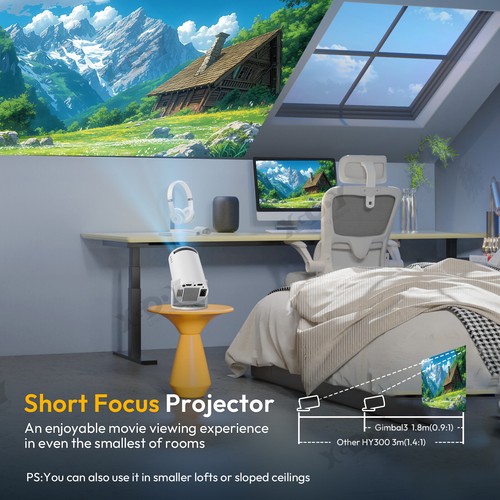 12000 Lumen LED Projector 4k 1080p Mini Home Theater WiFi Bluetooth Android HDMI - Picture 5 of 11