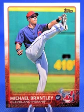 2015 TOPPS SERIES 2 #599 MICHAEL BRANTLEY SP SHORT PRINT VARIATION CLEVE INDIANS