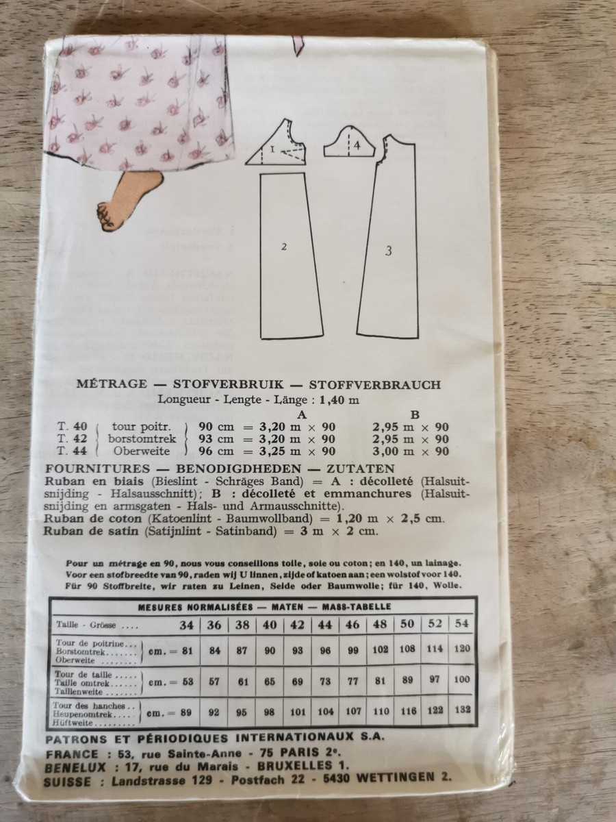 4065 PATRON HERBILLON VINTAGE FRENCH PATTERN 1960/70 PANTALON JUPE TUNIQUE 38/46
