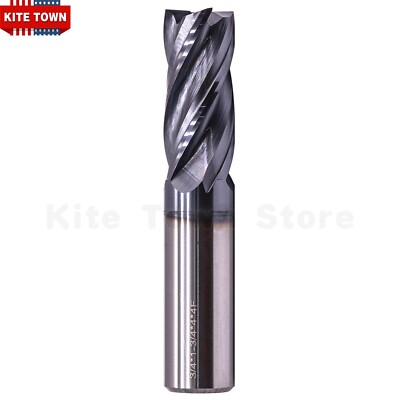 4 Flute 3/4'' x 1-3/4'' x 4'' Variable Helix Solid Carbide End Mill AlTiN Coated