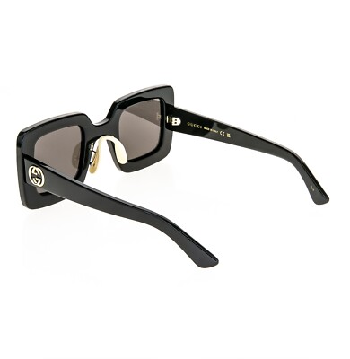 GUCCI 0780 Black Bold Logo Square Runway Retro Unisex Gg0780s 005