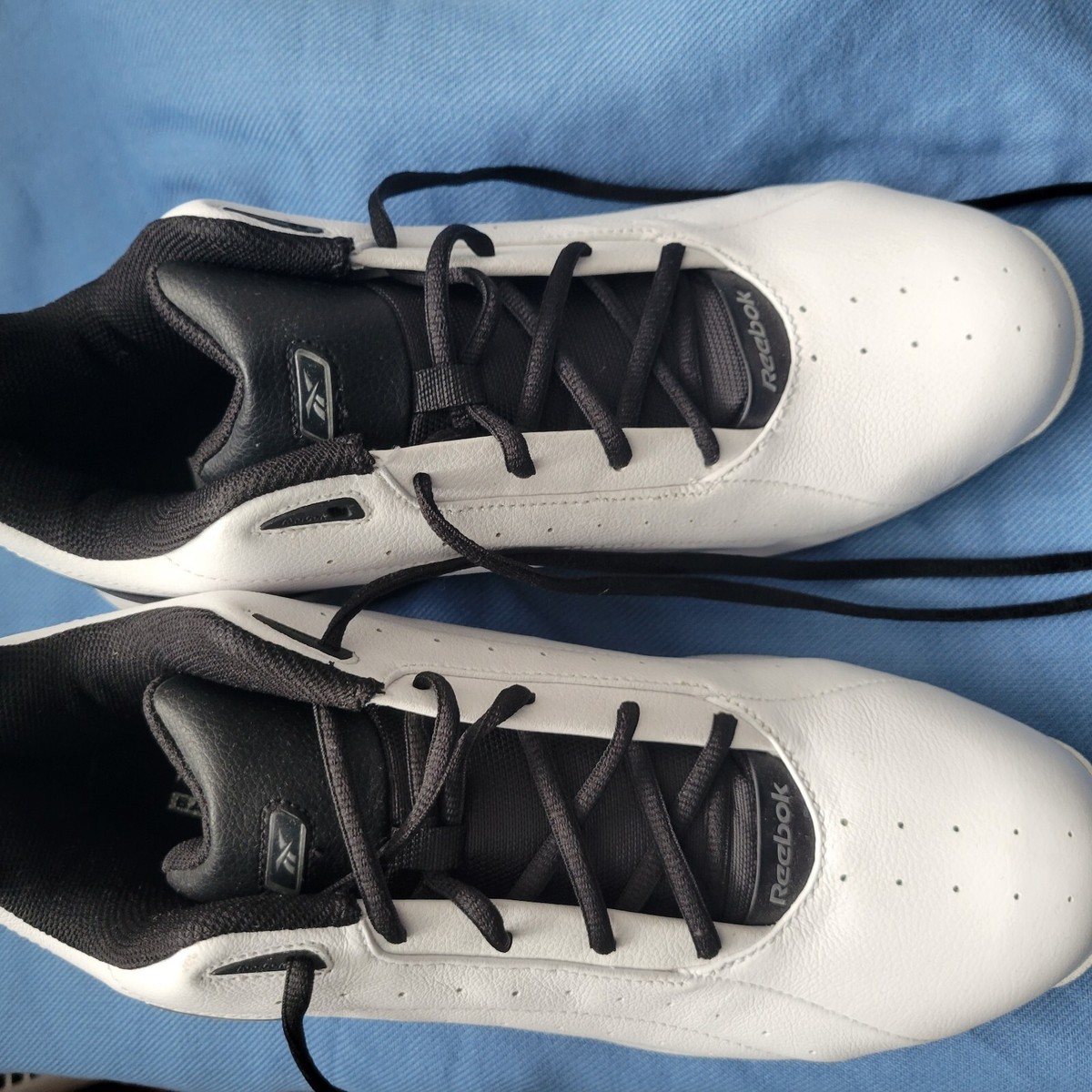 REEBOK Hexalite White Navy LOGO Men Size 12 Basketball  display picture 2