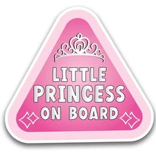 Magnet Me Up Little Princess Baby On Board Car Magnet Decal – 5 Inch, Pink