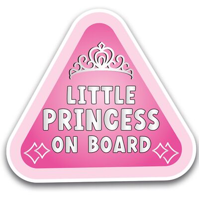 Magnet Me Up Little Princess Baby On Board Car Magnet Decal   5 Inch, Pink