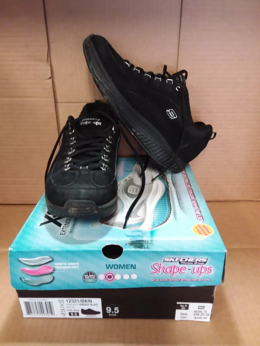 Mentalmente facultativo Alerta Skechers Shape-Ups XF Energy Blast Women&#039;s 9.5 Black 12321 in box |  eBay