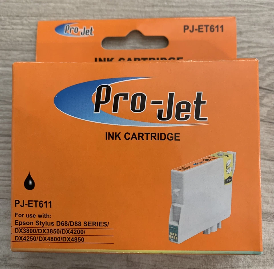 Pro-Jet Black Ink Cartridge PJ-ET611 NEW - Image 2 of 4