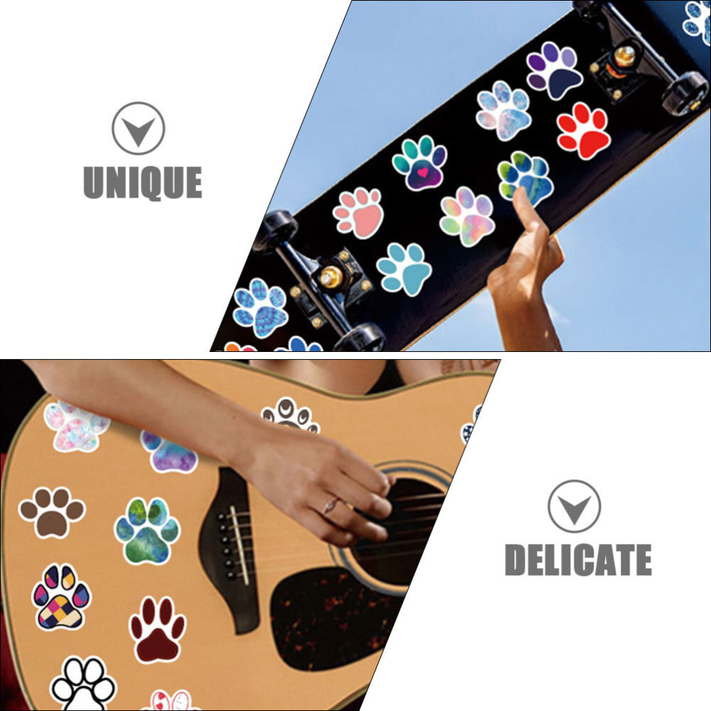 60 Pcs Cute Paw Print Stickers Scrapbook Wall Decor Decorate eBay