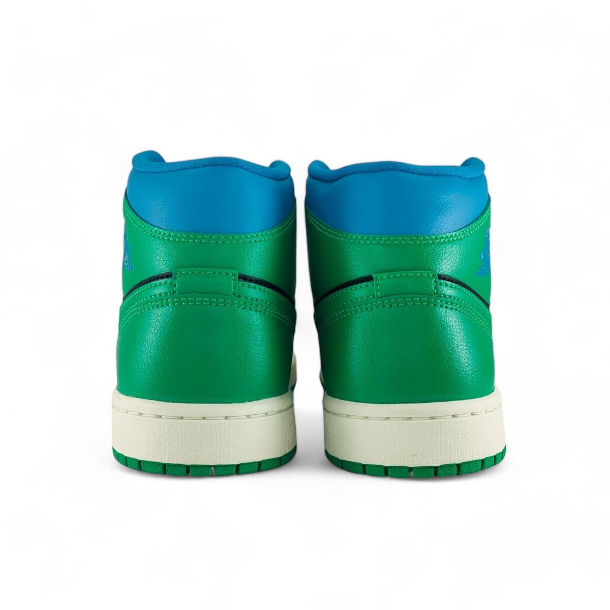 Nike Air Jordan 1 Mid Women's Shoes Lucky Green Aquatone Nike Air Jordan 1 Mid Women's Shoes Lucky Green Aquatone