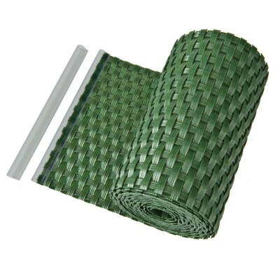 Strisce oscuranti per recinzione in rattan HaGa® verde 255 cm x 19 cm